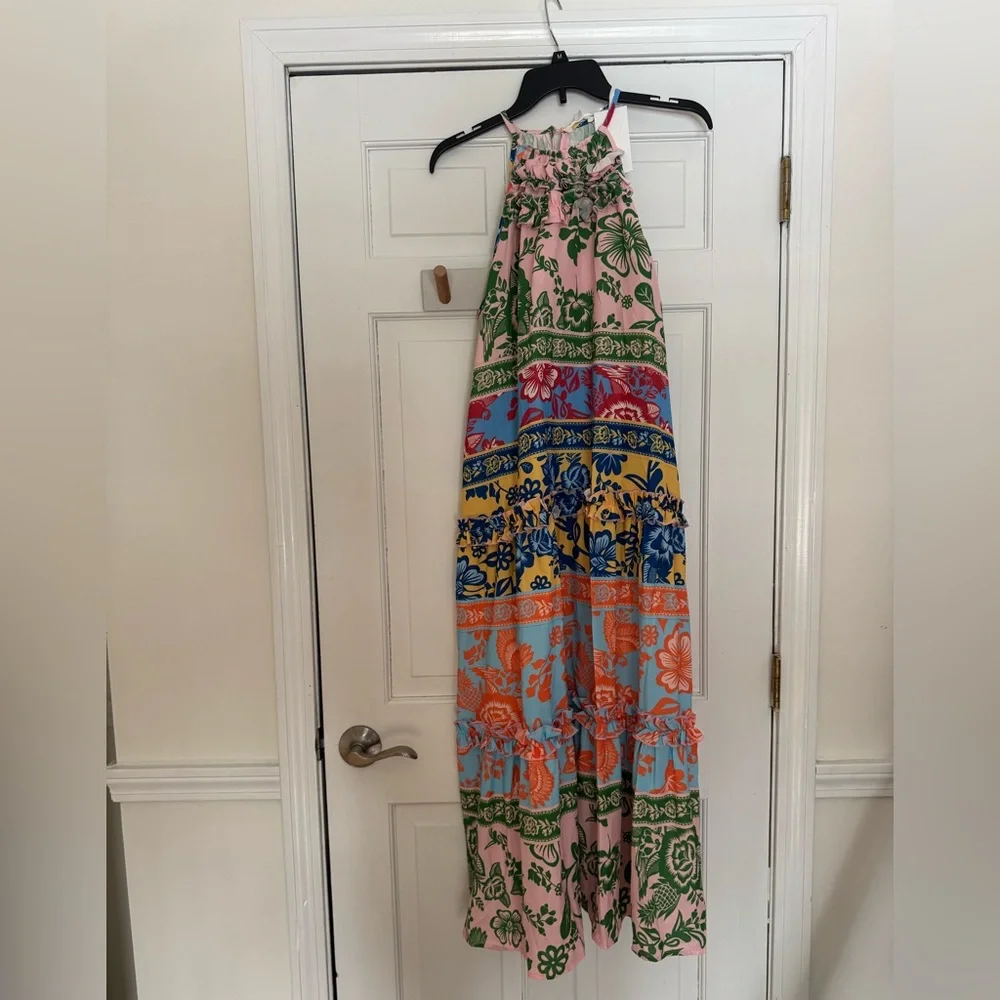 Grace Karin Colorful Floral Maxi Dress NWT - Picture 3 of 3